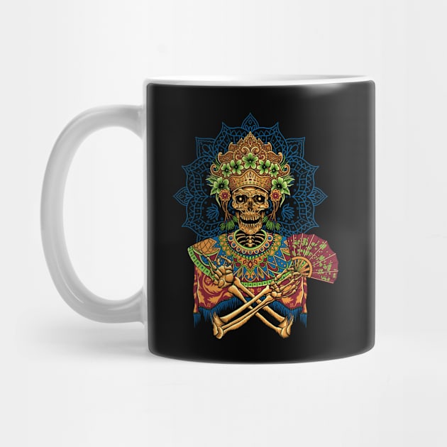 Balinese dancer skull by suryas